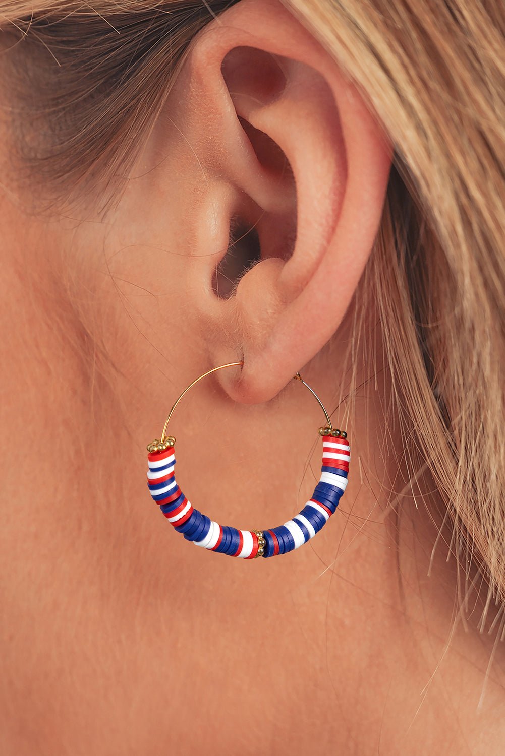 Eden Beaded Large Hoop Earrings - Hello Beautiful BoutiqueJewelryThreaded Pear