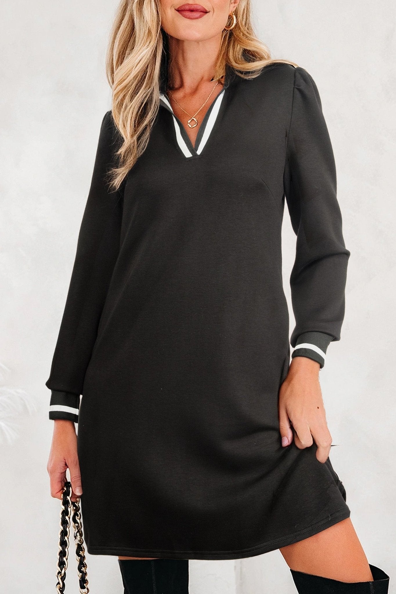 Edith Sleeve Shift Mini Dress - Hello Beautiful BoutiqueMini DressesThreaded Pear