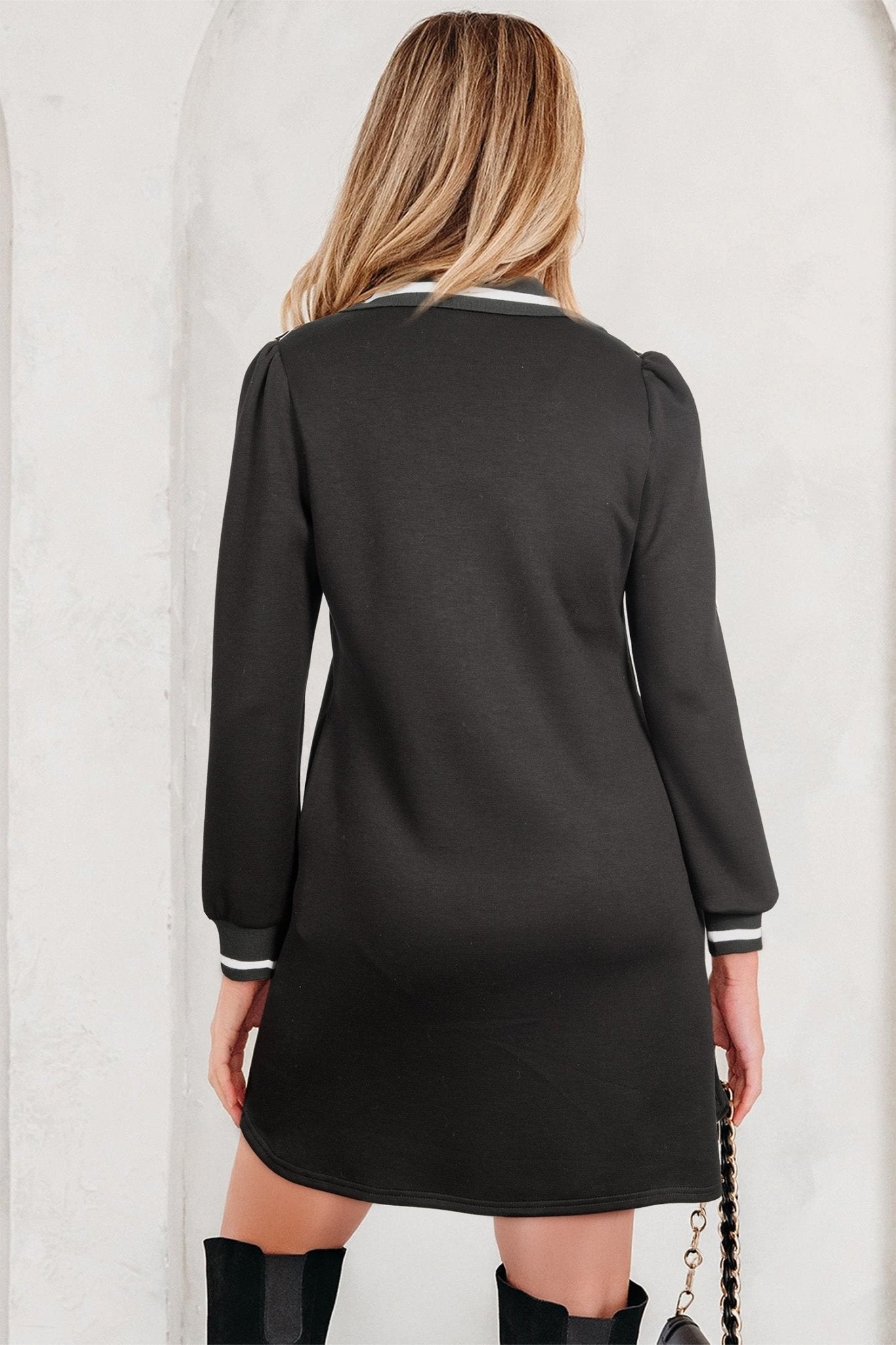 Edith Sleeve Shift Mini Dress - Hello Beautiful BoutiqueMini DressesThreaded Pear