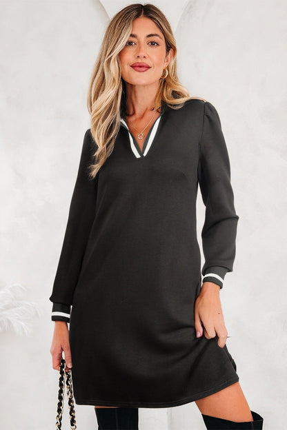 Edith Sleeve Shift Mini Dress - Hello Beautiful BoutiqueMini DressesThreaded Pear