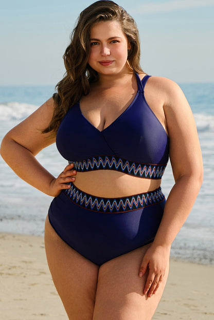 Eileen Knot High Waisted PLUS Bikini - Hello Beautiful BoutiquePlus Size SwimwearThreaded Pear