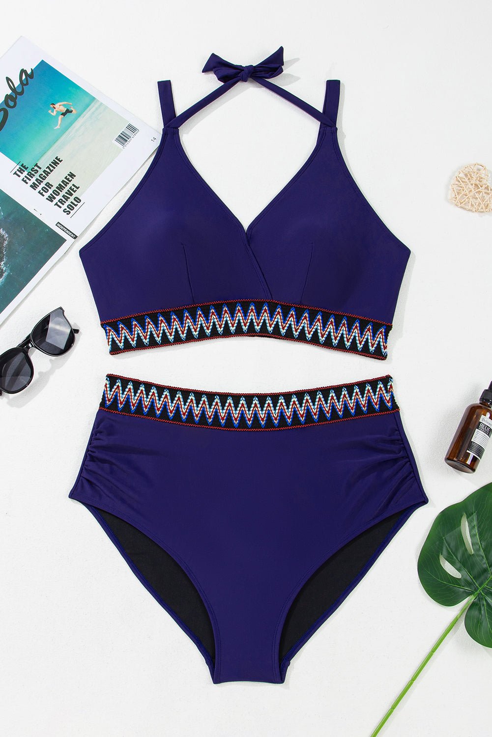 Eileen Knot High Waisted PLUS Bikini - Hello Beautiful BoutiquePlus Size SwimwearThreaded Pear