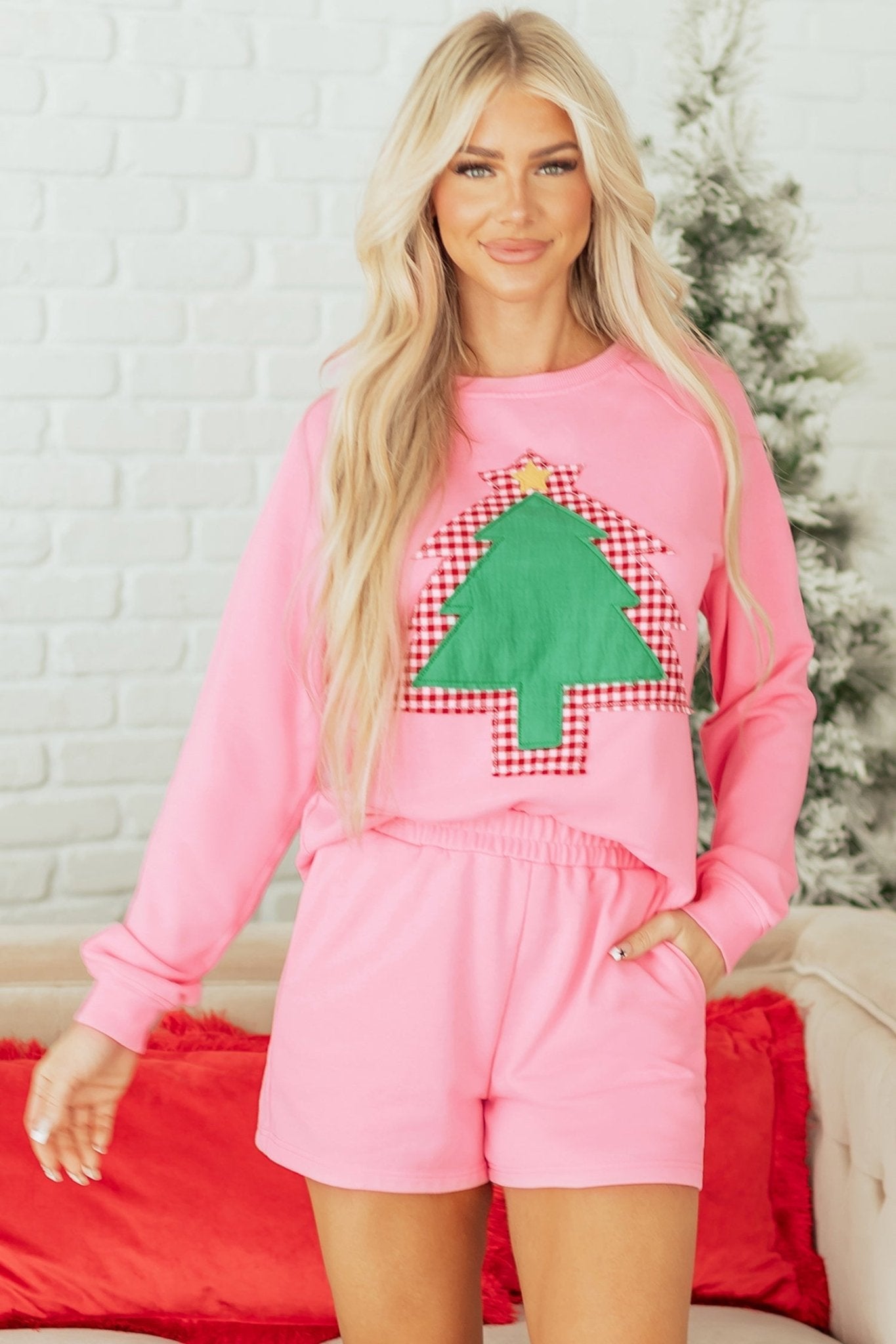Elaina Pullover 2pcs Short Set - Hello Beautiful BoutiqueShort SetsThreaded Pear