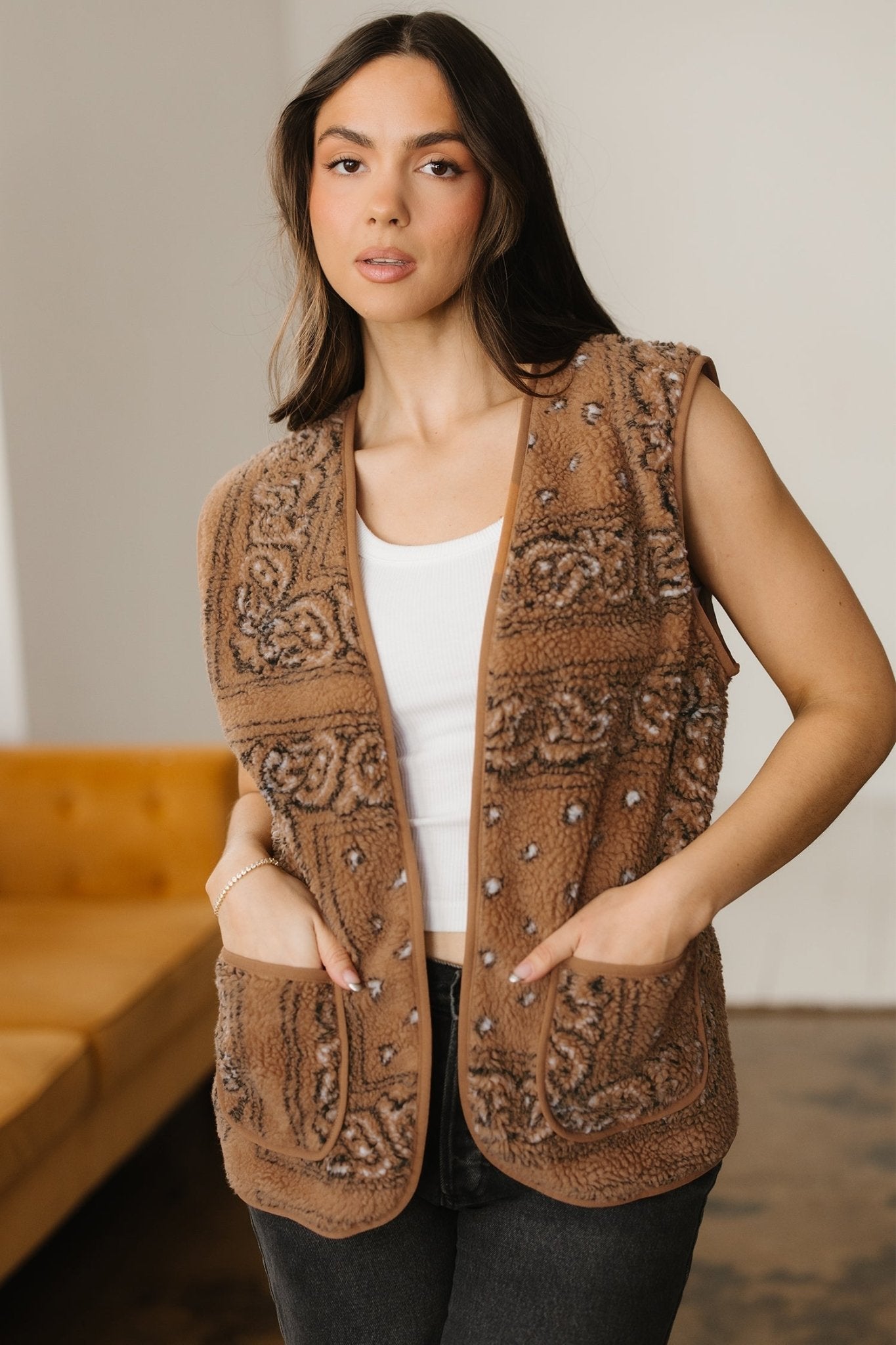 Elaine Western Fashion Vest Jacket - Hello Beautiful BoutiqueVestsThreaded Pear
