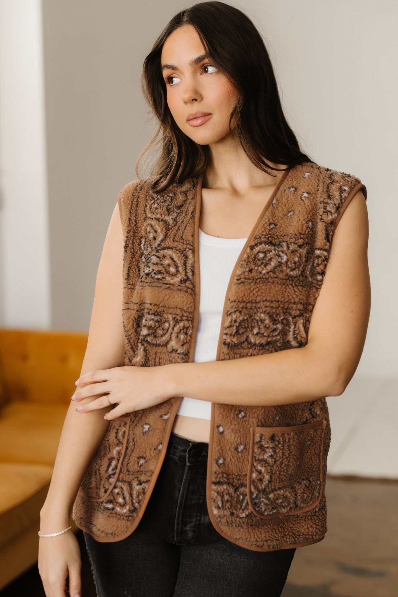 Elaine Western Fashion Vest Jacket - Hello Beautiful BoutiqueVestsThreaded Pear