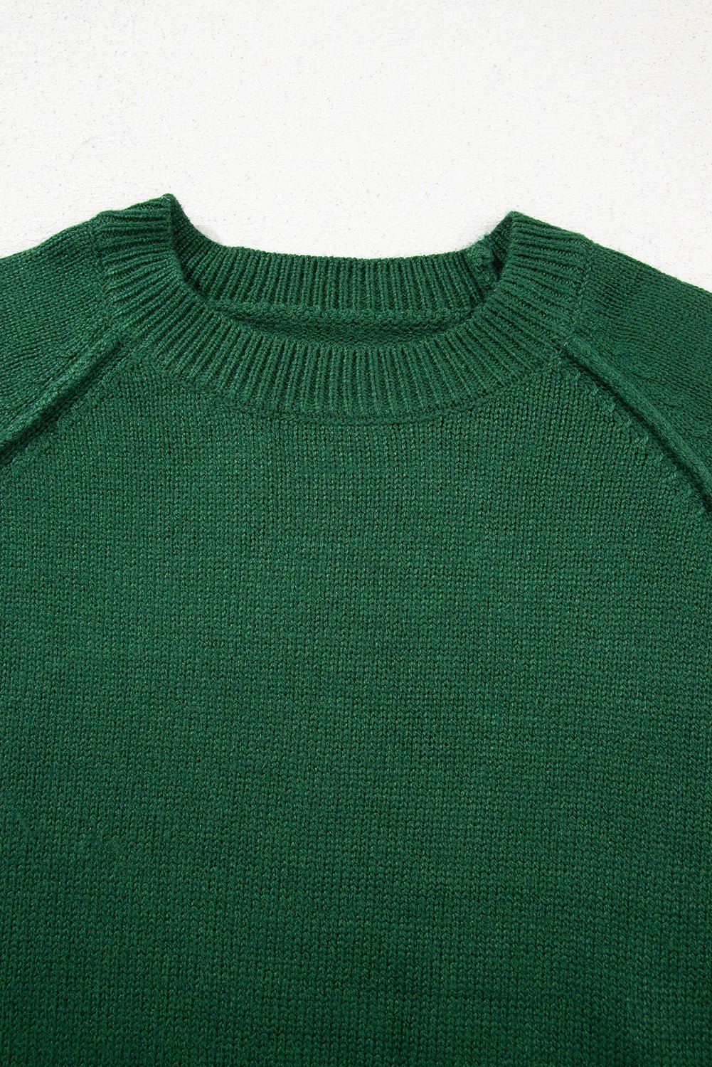 Eleanor Evergreen Raglan Sleeve Sweater - Hello Beautiful BoutiqueSweatersThreaded Pear