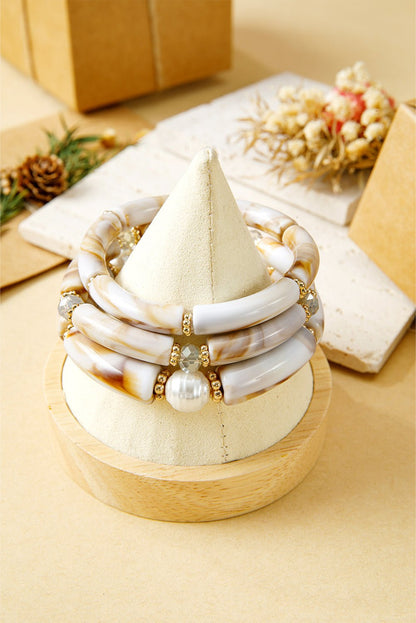 Eleanora Bead Stretch Bracelet Set - Hello Beautiful BoutiqueJewelryThreaded Pear