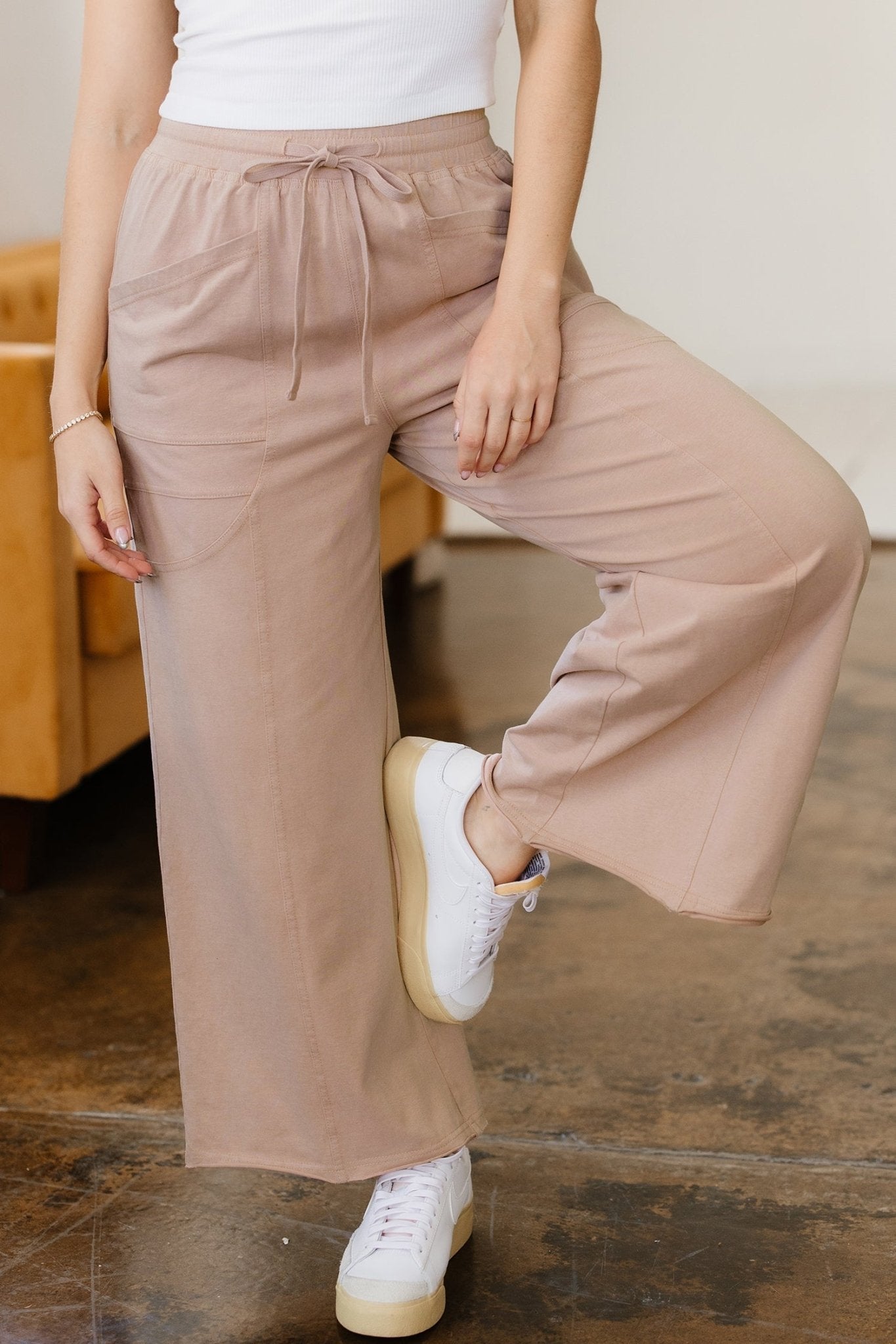 Elena Trim Wide Leg Pants - Hello Beautiful BoutiquePants & CulotteThreaded Pear