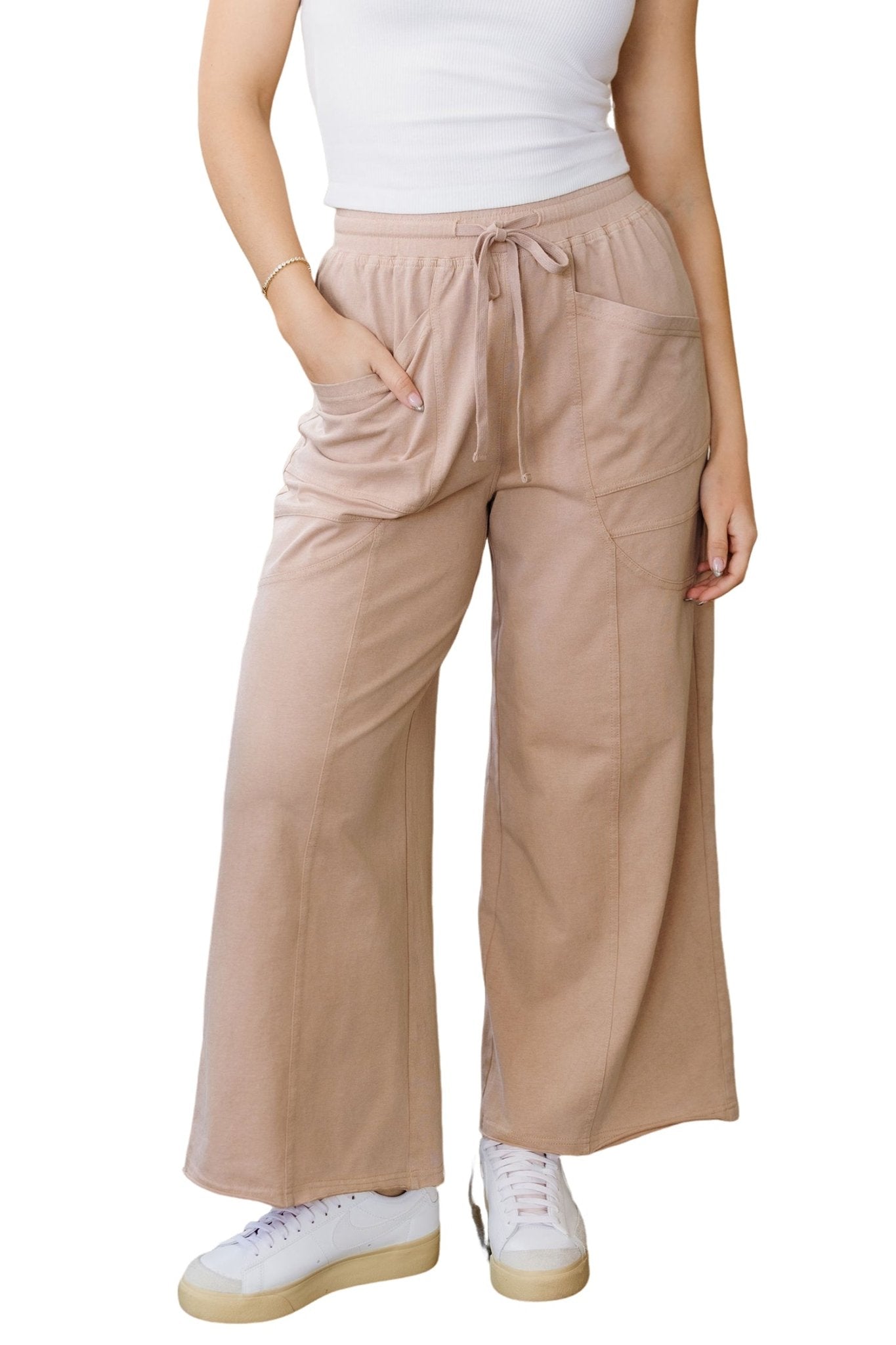 Elena Trim Wide Leg Pants - Hello Beautiful BoutiquePants & CulotteThreaded Pear