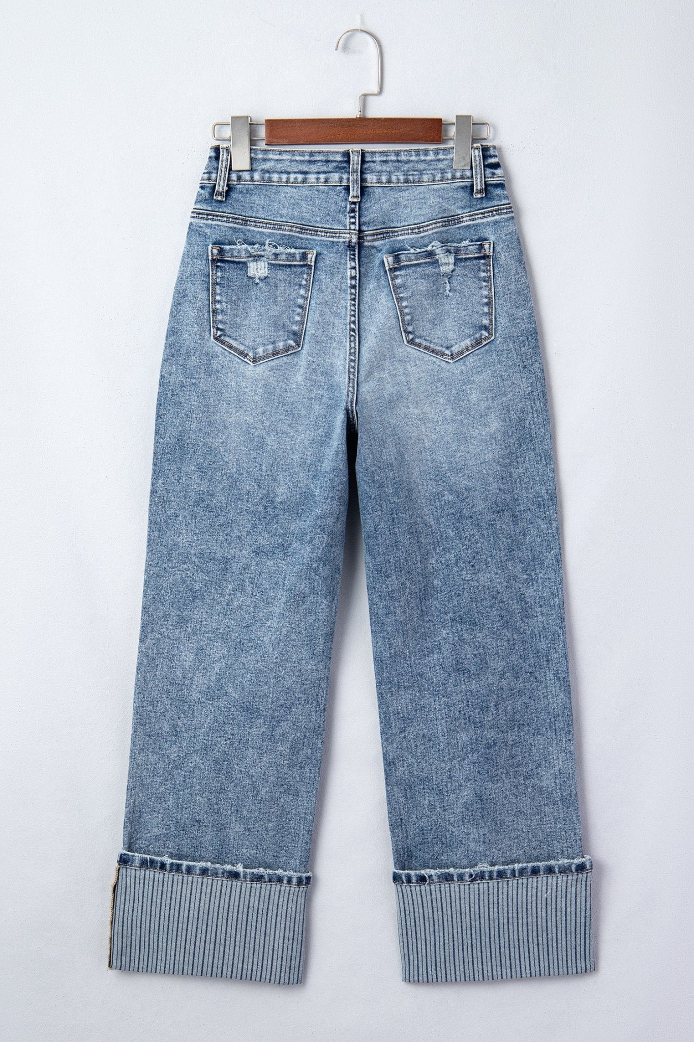 Elia Cuffed Straight Loose Jeans - Hello Beautiful BoutiqueJeansThreaded Pear