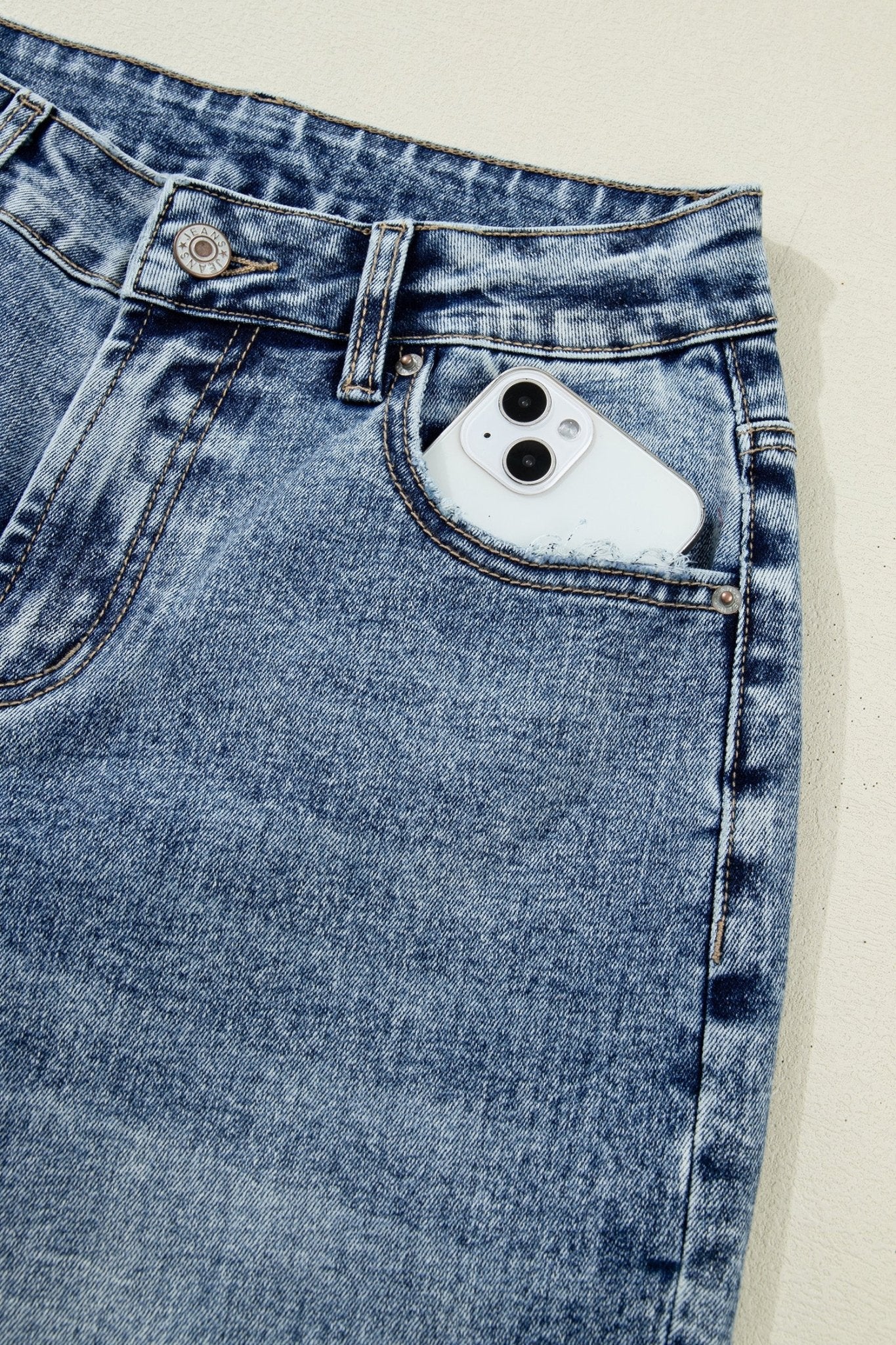 Elia Cuffed Straight Loose Jeans - Hello Beautiful BoutiqueJeansThreaded Pear