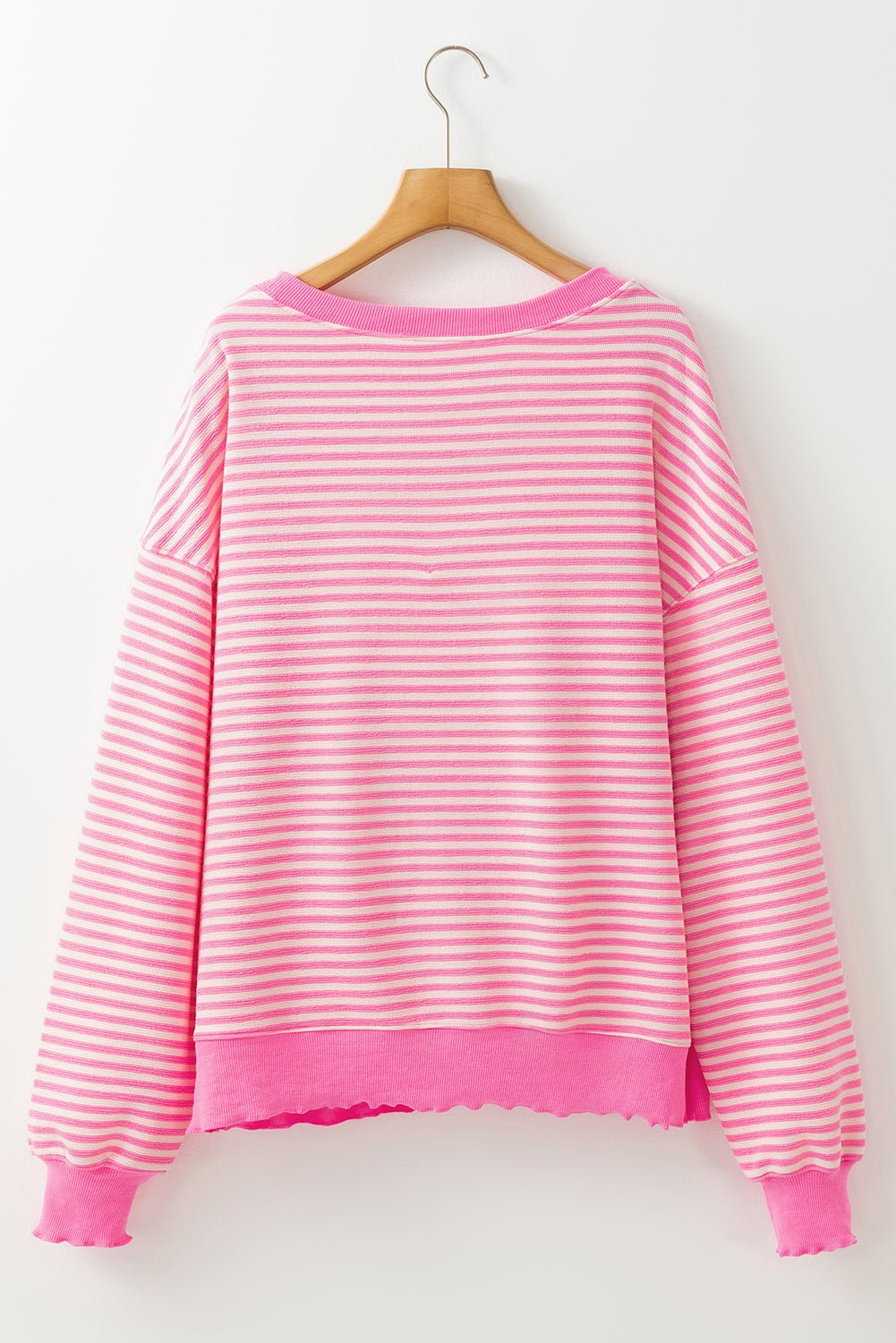 Eliana Loose Drop Shoulder Long Sleeve Top - Hello Beautiful BoutiqueLong Sleeve TopsThreaded Pear