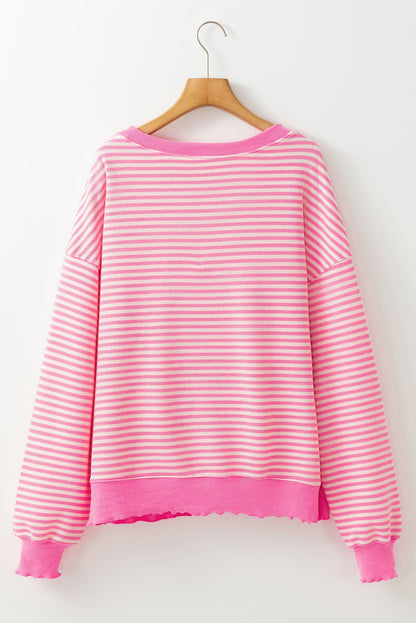 Eliana Loose Drop Shoulder Long Sleeve Top - Hello Beautiful BoutiqueLong Sleeve TopsThreaded Pear