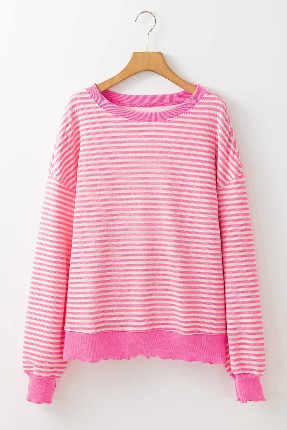 Eliana Loose Drop Shoulder Long Sleeve Top - Hello Beautiful BoutiqueLong Sleeve TopsThreaded Pear