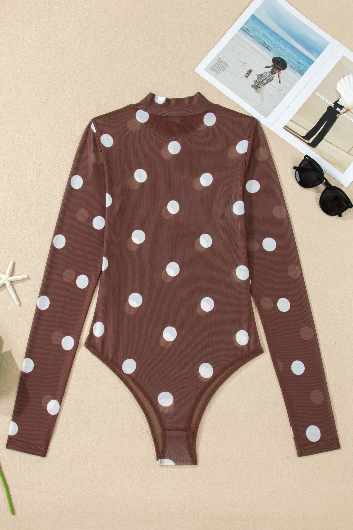 Eliana Mesh Long Sleeve Bodysuit - Hello Beautiful BoutiqueBodysuitsThreaded Pear