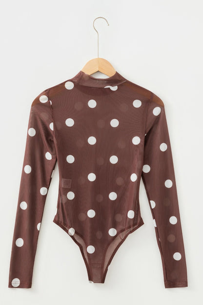 Eliana Mesh Long Sleeve Bodysuit - Hello Beautiful BoutiqueBodysuitsThreaded Pear