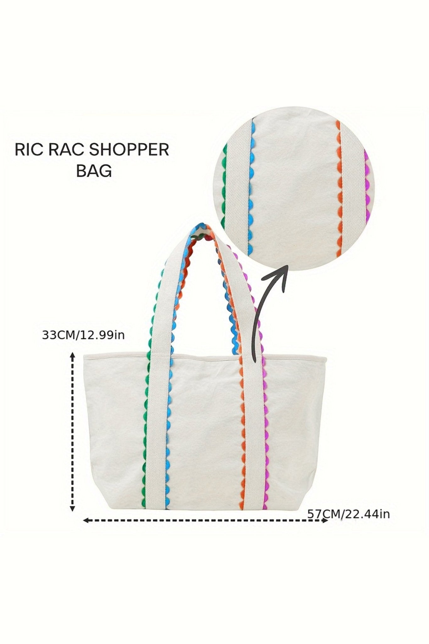Elianna Detail Canvas tote Bag - Hello Beautiful BoutiqueShoulder BagsThreaded Pear