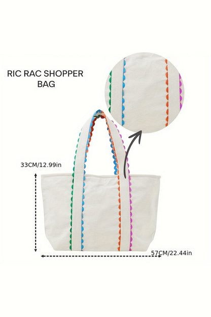 Elianna Detail Canvas tote Bag - Hello Beautiful BoutiqueShoulder BagsThreaded Pear