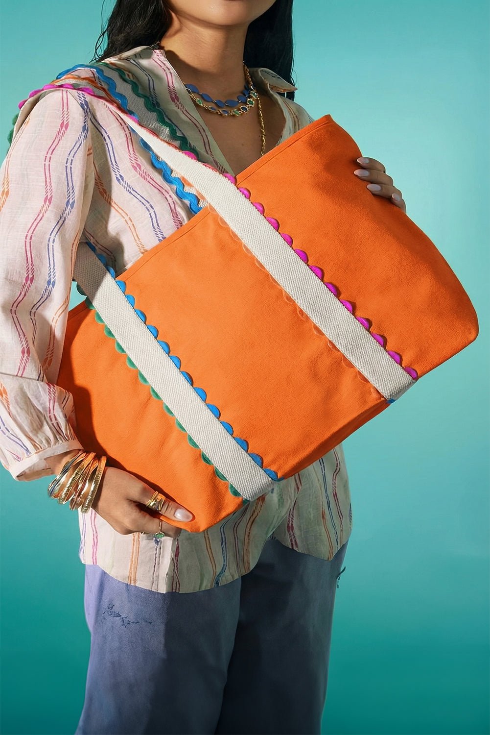 Elianna Detail Canvas tote Bag - Hello Beautiful BoutiqueShoulder BagsThreaded Pear