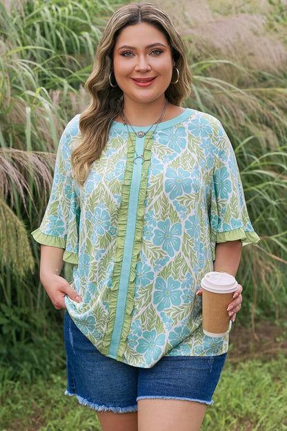 Elina Trim Short Sleeve PLUS Blouse - Hello Beautiful BoutiquePlus Size Blouses & ShirtsThreaded Pear
