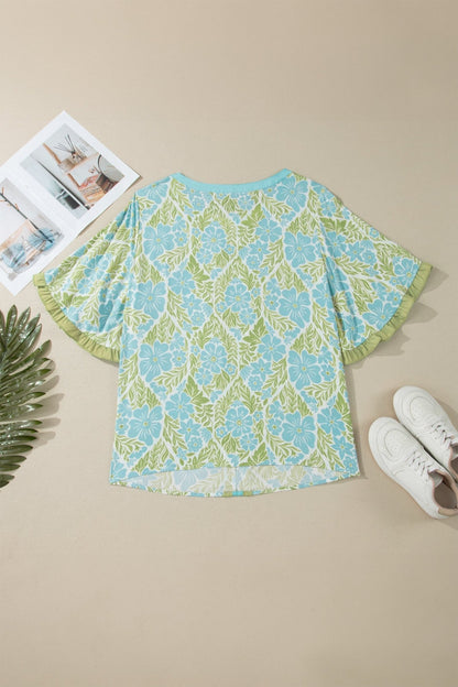 Elina Trim Short Sleeve PLUS Blouse - Hello Beautiful BoutiquePlus Size Blouses & ShirtsThreaded Pear