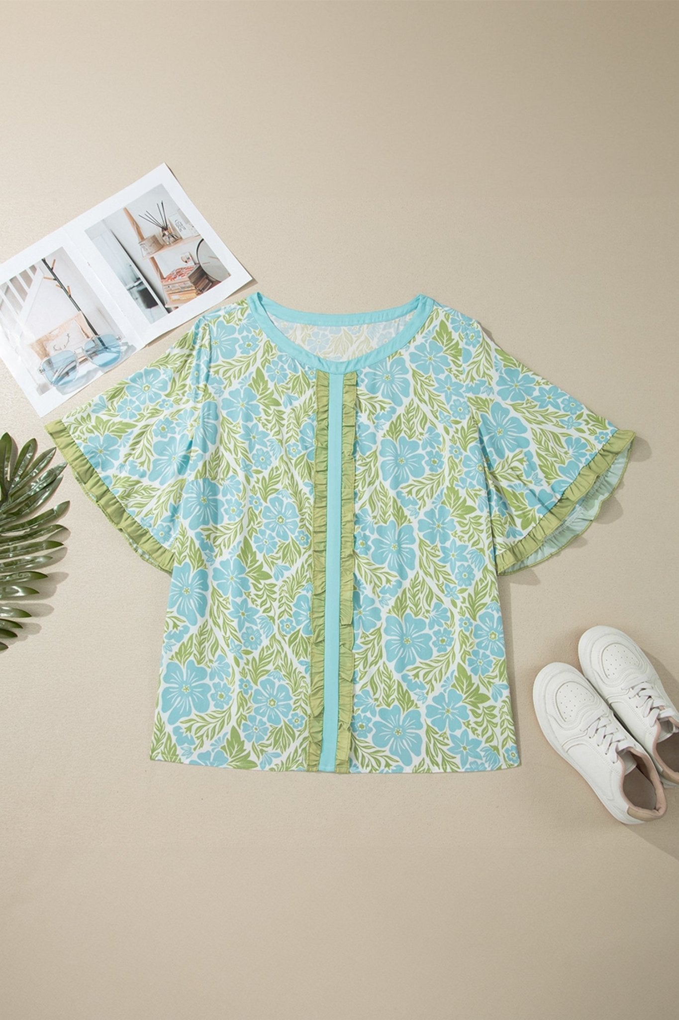 Elina Trim Short Sleeve PLUS Blouse - Hello Beautiful BoutiquePlus Size Blouses & ShirtsThreaded Pear
