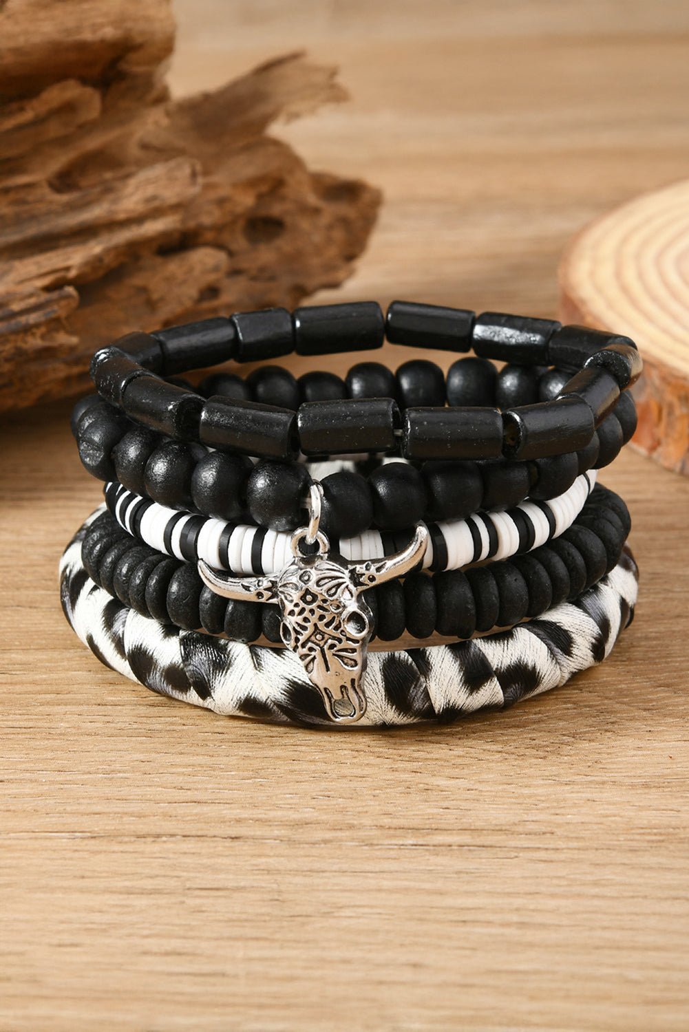 Elisa Charm 5pcs Bracelet Set - Hello Beautiful BoutiqueJewelryThreaded Pear