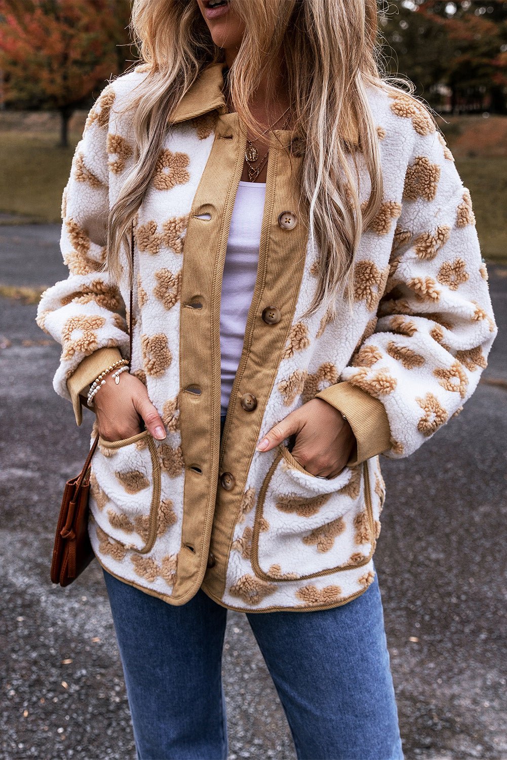 Elisa Pattern Up Fleece Jacket - Hello Beautiful BoutiqueJacketsThreaded Pear