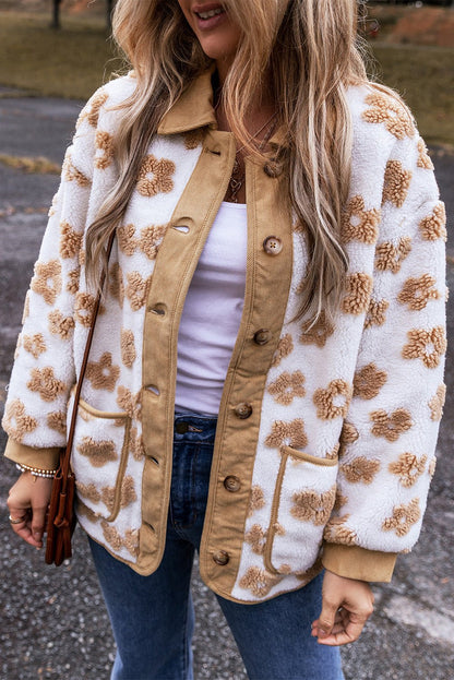 Elisa Pattern Up Fleece Jacket - Hello Beautiful BoutiqueJacketsThreaded Pear