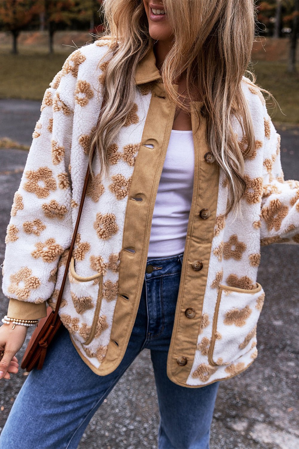 Elisa Pattern Up Fleece Jacket - Hello Beautiful BoutiqueJacketsThreaded Pear