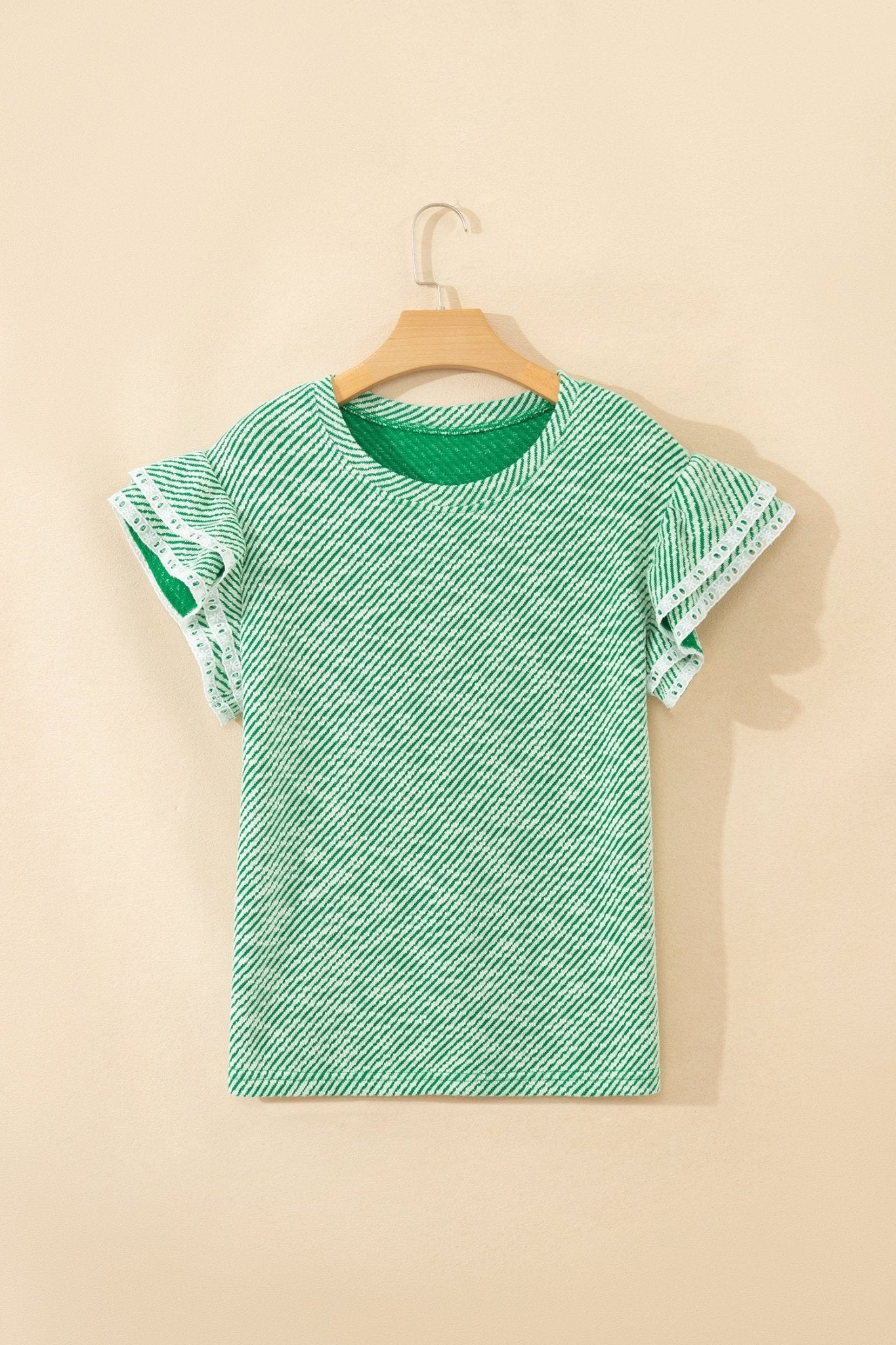 Elisabeth Ruffled Short Sleeve Blouse - Hello Beautiful BoutiqueBlouses & ShirtsThreaded Pear