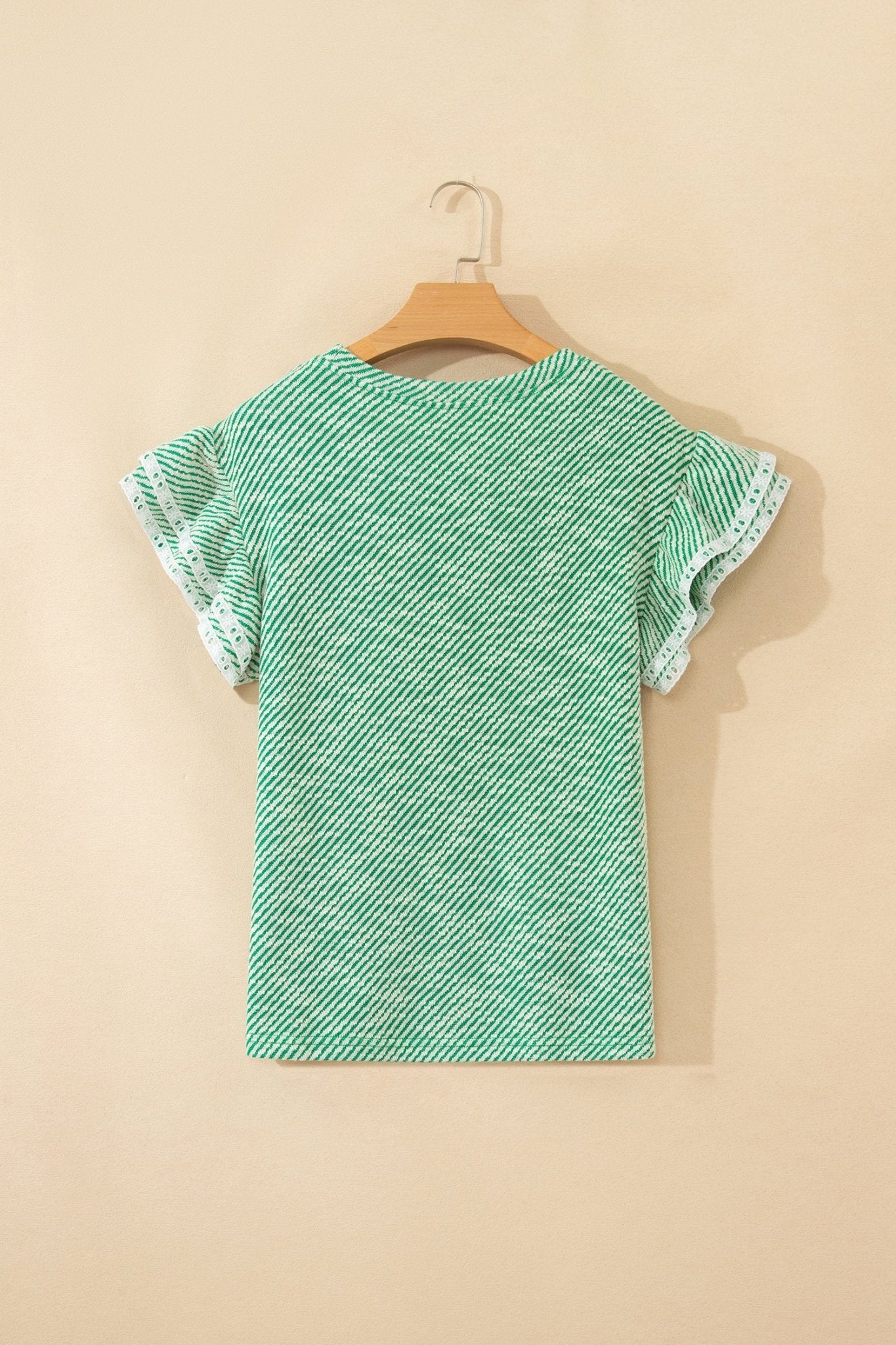 Elisabeth Ruffled Short Sleeve Blouse - Hello Beautiful BoutiqueBlouses & ShirtsThreaded Pear