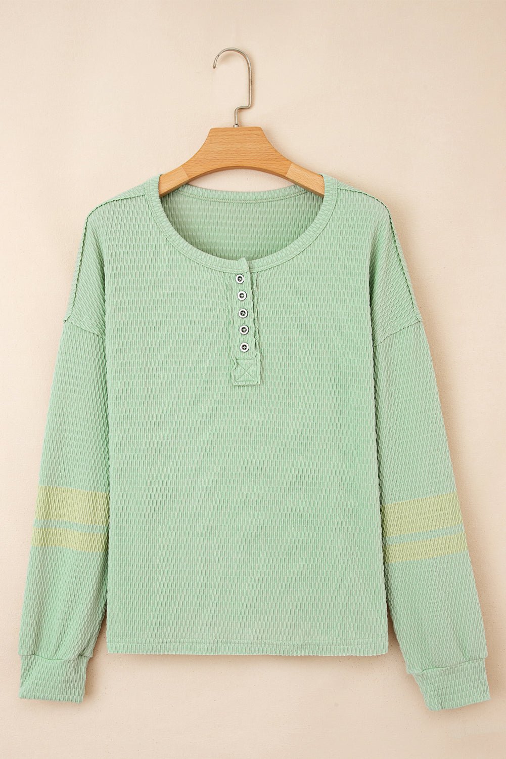 Elise Sleeve Henley top Long Sleeve Top - Hello Beautiful BoutiqueLong Sleeve TopsThreaded Pear
