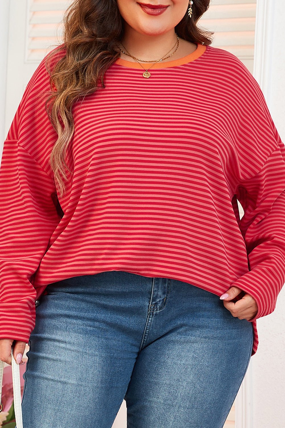 Eliza Sleeve Decor top Long Sleeve PLUS Top - Hello Beautiful Boutique20% OFFThreaded Pear