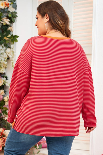 Eliza Sleeve Decor top Long Sleeve PLUS Top - Hello Beautiful Boutique20% OFFThreaded Pear