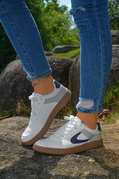 Elizabeth Leather Lace Up Sneakers - Hello Beautiful BoutiqueWomens ShoesThreaded Pear