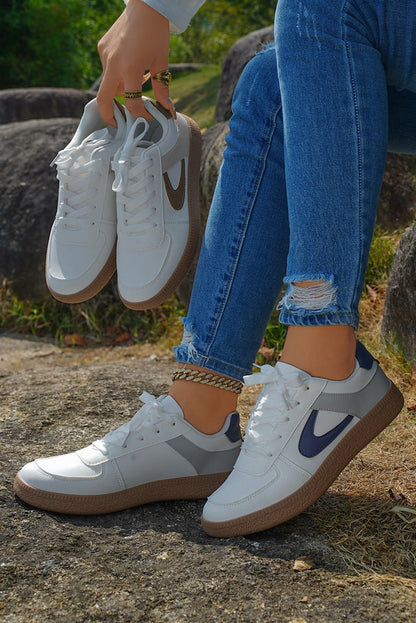 Elizabeth Leather Lace Up Sneakers - Hello Beautiful BoutiqueWomens ShoesThreaded Pear