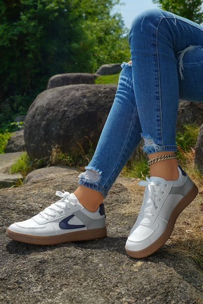 Elizabeth Leather Lace Up Sneakers - Hello Beautiful BoutiqueWomens ShoesThreaded Pear