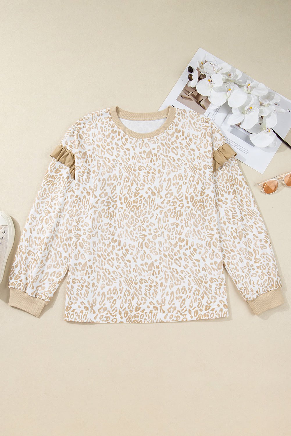 Elizabeth Ruffled arm Sweatshirt - Hello Beautiful BoutiquePlus Size Sweatshirts & HoodiesThreaded Pear