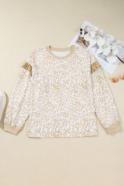 Elizabeth Ruffled arm Sweatshirt - Hello Beautiful BoutiquePlus Size Sweatshirts & HoodiesThreaded Pear
