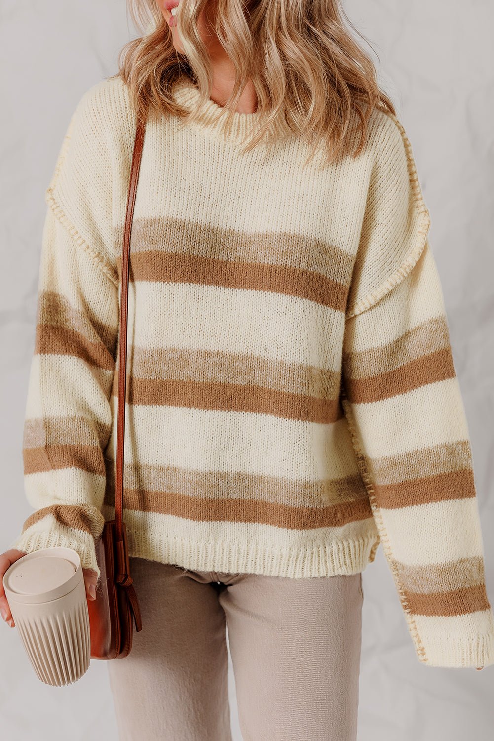 Elizabeth Shoulder Knit Baggy Sweater - Hello Beautiful BoutiqueSweatersThreaded Pear