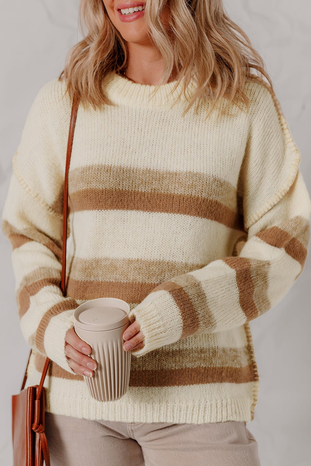 Elizabeth Shoulder Knit Baggy Sweater - Hello Beautiful BoutiqueSweatersThreaded Pear