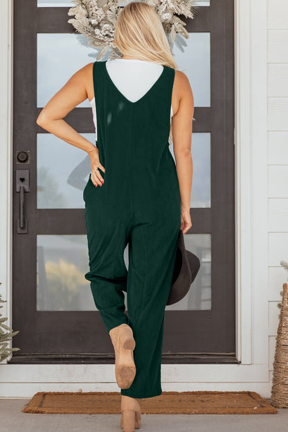 Elle Corduroy Patched Sleeveless Jumpsuit - Hello Beautiful Boutique15% OFFThreaded Pear