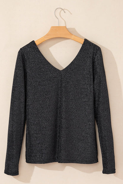 Ellianna Bowknot Open Back Top - Hello Beautiful BoutiqueLong Sleeve TopsThreaded Pear