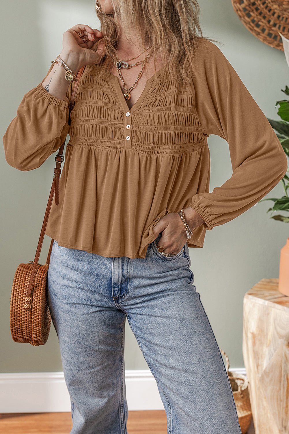 Elodie Bust Flow Fit Blouse - Hello Beautiful BoutiqueBlouses & ShirtsThreaded Pear