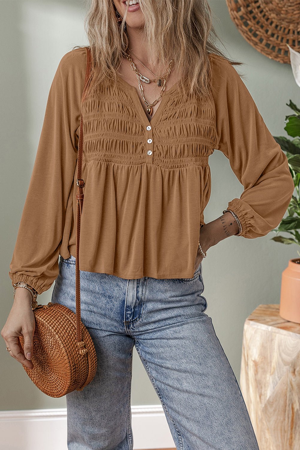 Elodie Bust Flow Fit Blouse - Hello Beautiful BoutiqueBlouses & ShirtsThreaded Pear