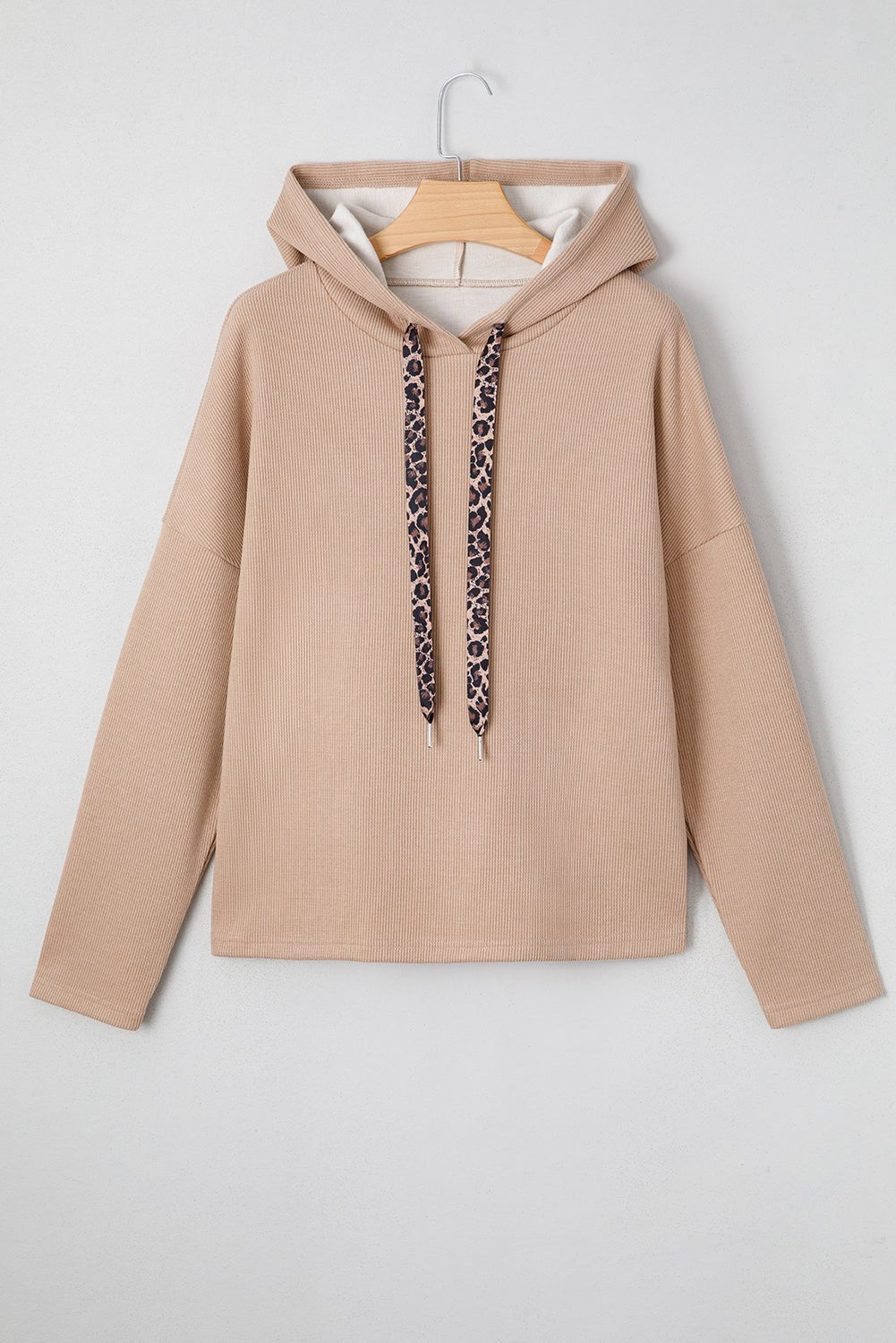 Elodie Textured Drawstring Baggy Hoodie - Hello Beautiful BoutiqueSweatshirts & HoodiesThreaded Pear