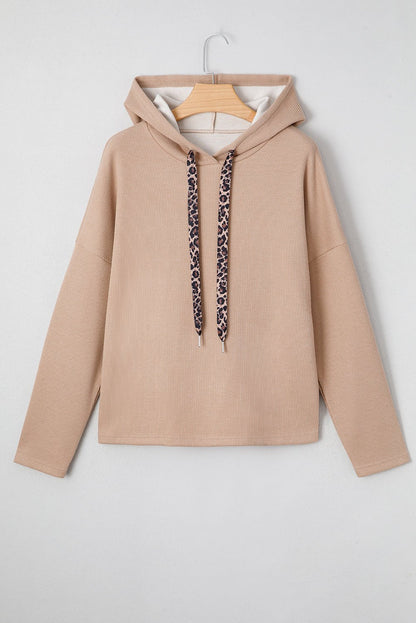 Elodie Textured Drawstring Baggy Hoodie - Hello Beautiful BoutiqueSweatshirts & HoodiesThreaded Pear