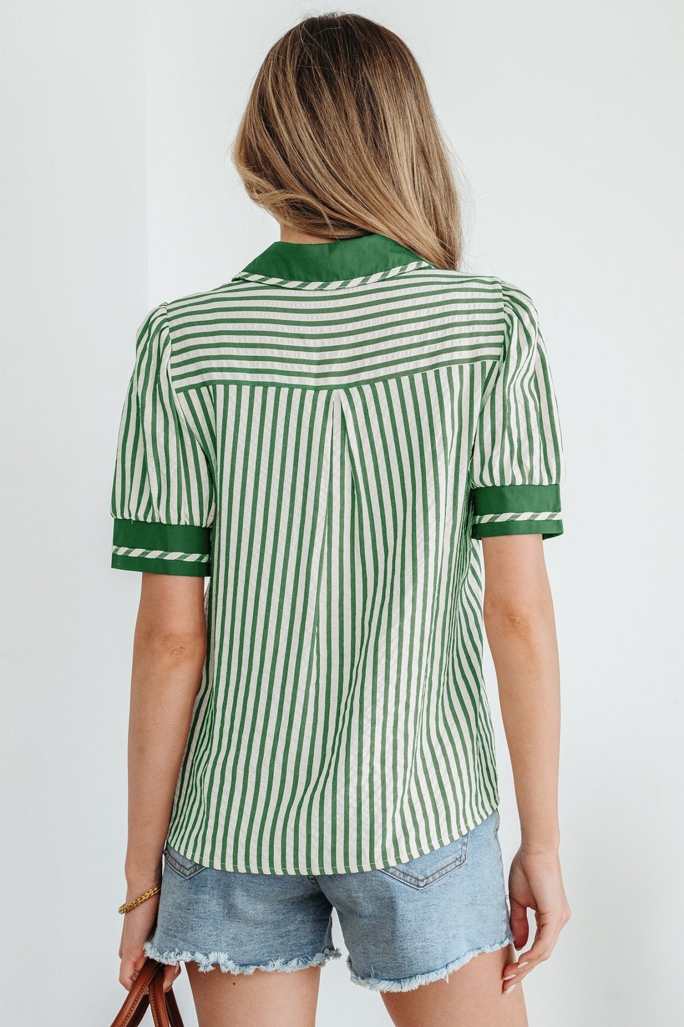 Elora Short Bubble Sleeve Blouse - Hello Beautiful BoutiqueBlouses & ShirtsThreaded Pear