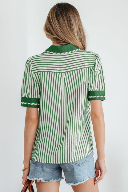 Elora Short Bubble Sleeve Blouse - Hello Beautiful BoutiqueBlouses & ShirtsThreaded Pear